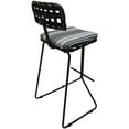 thumbnail image 2 of Pemberly Row Outdoor/Indoor Metal Bar Stool 30"-Gray Fabric-Gray Frame, 2 of 3