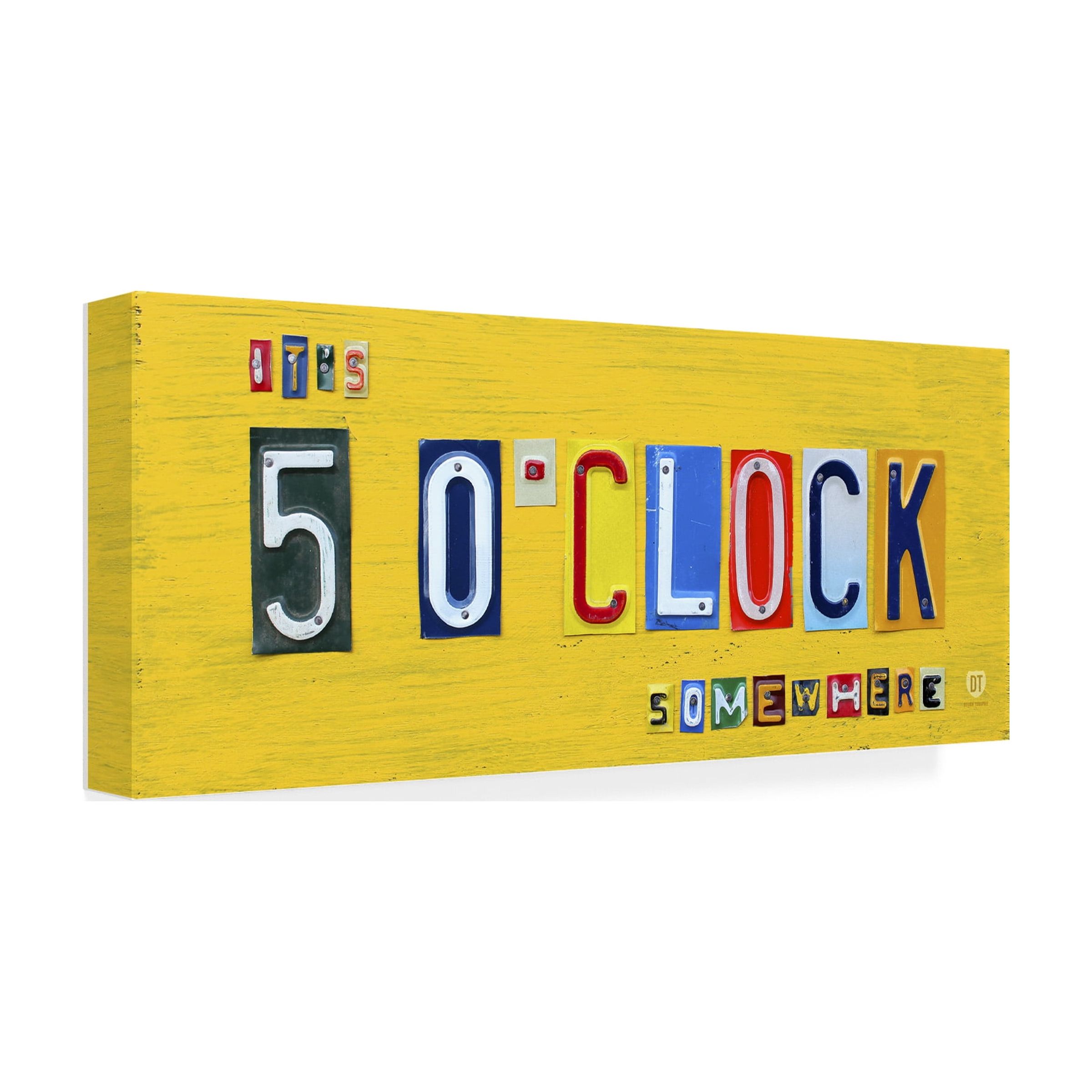 Trademark Fine Art 'It's 5 O'Clock Somewhere' Canvas Art by Design Turnpike
