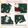 thumbnail image 4 of FORMRS Kids Short Sleeve Top and Pants Pajama Set Unisex Satin 2-Piece Sleepwear, Sizes 11-12Y, Christmas Santa Hats, 4 of 8