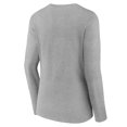 thumbnail image 3 of Women's  Gray Calgary Flames Primary Logo Long Sleeve V-Neck T-Shirt, 3 of 3