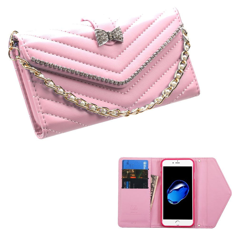Book Style Leather Wallet Fabric Case Bracelet With Card Slot For Case Bracelet With Card Slot