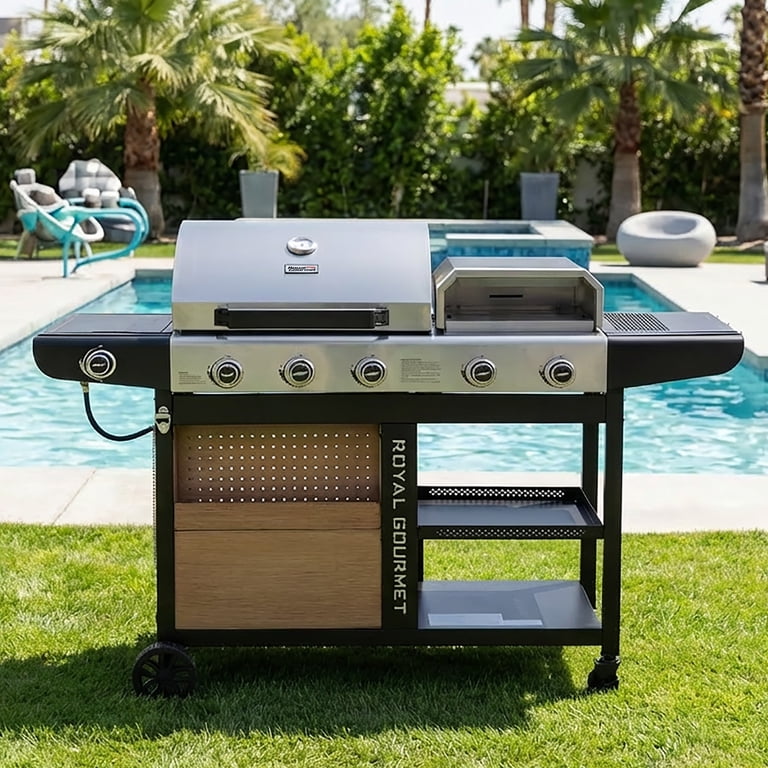 Royal Gourmet ZH3004S Premium Gas Grill and Pizza Oven Combo,with
