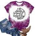 thumbnail image 2 of Camisas de Mujer Casual Impreso Cuello Redondo Manga Corta Superior, Blusa de Moda para Uso Diario Y de Fiesta, 2 of 4