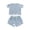 Light Blue, variant on Bbyeadc Girl Two Piece Linen Outfits Sets Short Sleeve Crew Neck T-Shirt Drawstring Comfort Shorts Fashion Going Out Short Sets with Pocket,Blue (110)