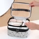 thumbnail image 4 of Bolsa de maquillaje, bolsa organizadora de maquillaje grande de cuero de doble capa, bolsa de viaje con accesorios esenciales para dormitorio, bolsa de artículos de tocador para mujeres, bolsa de, 4 of 5