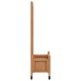 thumbnail image 5 of vidaXL Planter with Trellis and Wheels Brown Solid Wood Fir, 5 of 8