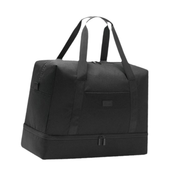 Bolsa de lona para equipaje de viaje, bolsa impermeable para pasar la noche, bolsa de ropa plegable para avión, actividades al aire libre, negocios , negro