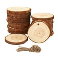 thumbnail image 4 of Rebanadas de árbol perfecl 10 piezas DIY manualidades Artesanales decoración con soga, 4 of 8
