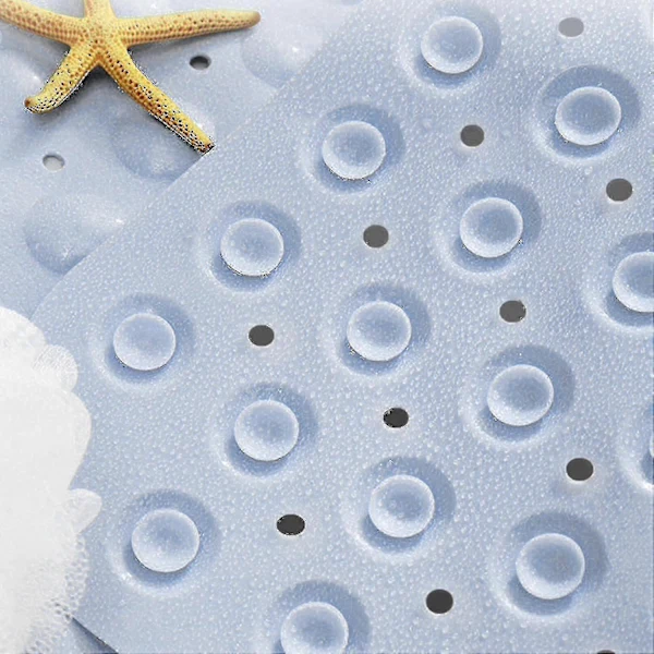 Tapis De Douche Antidérapant Bathsafe – Ventouses, Motif Galets, 54x54 Cm – Lavable En Machine