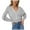 Gray, variant on Fesfesfes Women Cardigan Women Loose Solid Color Soli V-Neck Lantern Sleeve Button Knit Cardigan Top Sale Items