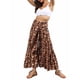 thumbnail image 2 of SAYOO Pantalones casuales de playa para mujer, pantalones anchos de cintura alta con vendaje delantero, S/ M/ L/ XL SAYOO perder, 2 of 7