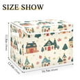 thumbnail image 3 of Storage Box With Lid 16.5x12.6x11.8In Foldable Stacked Household Storage Box Nice Cute House, 3 of 7
