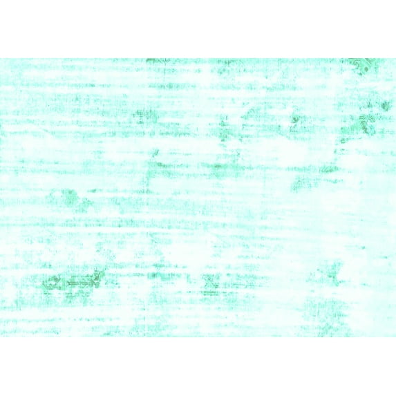 Ahgly Company Machine Washable Indoor Rectangle Solid Turquoise Blue Modern Area Rugs, 8' x 10'