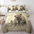 thumbnail image 1 of YST 7-Piece Capybara Family Comforter Set, Cartoon Style, Polyester, King Size, 1 of 5