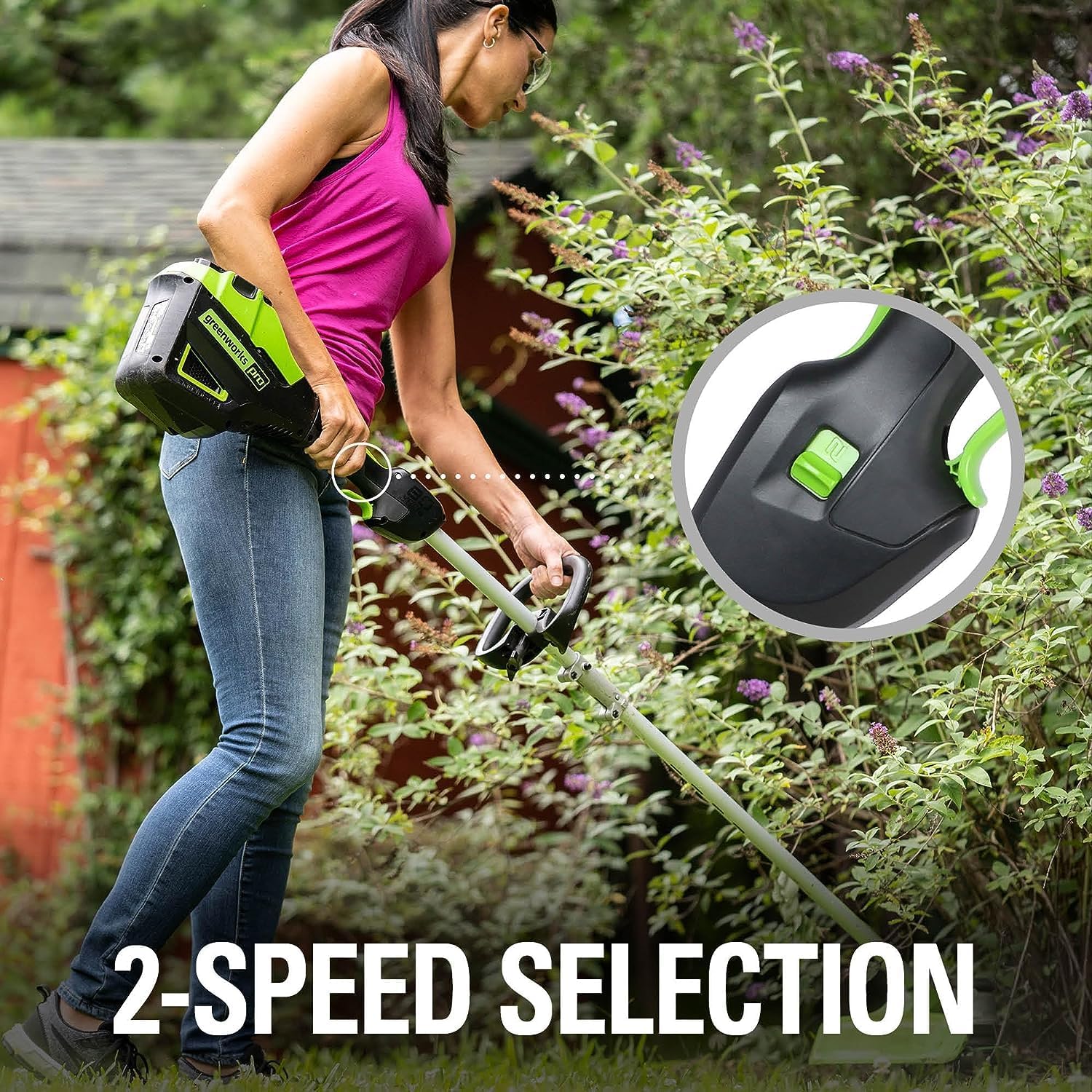 Greenworks 80V 25" Cordless Battery Brushless Self-Propelled Rear Wheel Drive 3-in-1 Lawn Mower,16" String Trimmer Combo Kit w/ (1) 4.0Ah Battery and (1)Rapid Charger