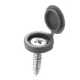 thumbnail image 4 of 100-Pack Plastic Decorative Screw Covers for Furniture Cabinets - Multi-Functional M5 Self-Tapping Screw Protection Caps with Cross Pattern, Easy Installation, Durable Deep Gray Closet Hardware Covers, 4 of 6