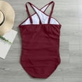 thumbnail image 6 of Sngxgn Women Swimsuit Bathing Suit Deep V Neck Crisscross Back Adjustable Strap(Red,XXL), 6 of 6
