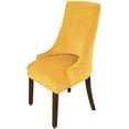 thumbnail image 1 of BOGUANG Housse de Chaise à Dossier Ailé en Velours, Housses de Chaise Extensibles, Housse de Fauteuil Réutilisable Lavable en Spandex Doux Incliné (Doré, Ensemble de 2), 1 of 7