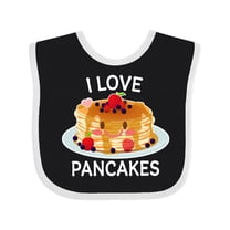 Inktastic I Love Pancakes with Cute Stack of Pancakes Boys or Girls Baby Bib