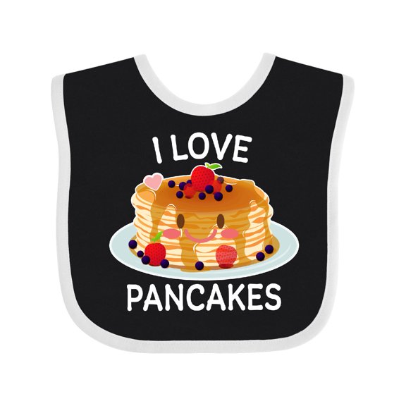 Inktastic I Love Pancakes with Cute Stack of Pancakes Boys or Girls Baby Bib