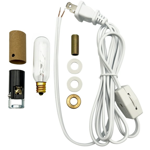 National Artcraft Ceramic Christmas Tree Lighting Kit with Rotary On/Off Switch, Candelabra Socket and 15 Watt Bulb