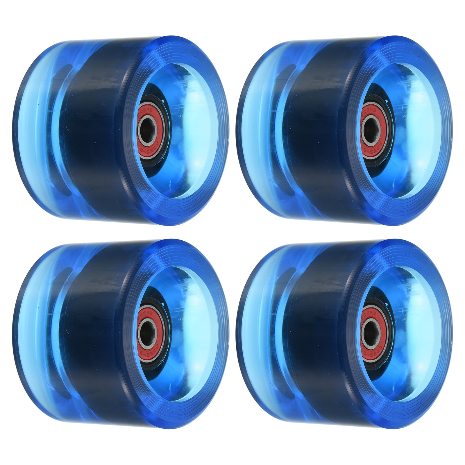 Uxcell 70mm 78A Longboard Wheels with Red ABEC9 Soft Cruiser Wheels