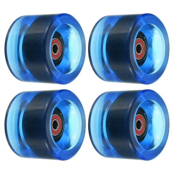 Uxcell 70mm 78A with Red ABEC-9 Soft Cruiser Wheels Street Wheels Skateboard, Clear Blue 4 Pack