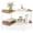 Natural & White, variant on 31.5" Round Coffee Table with Storage Shelf, 2-Tier Center Table Cocktail Tea Table with Metal Frame for Living Room,Rustic Brown&Black