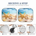 thumbnail image 6 of Sikiie Beach Starfish Shell Print Foldable Car Windshield Sun Visor, Car Window Sunshade Suitable for Sedan, SUV and Truck Car Accessories-Large, 6 of 6