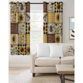 thumbnail image 2 of Sunflowers Blackout Curtains 90 Inches Long for Bedroom, Retro Country Butterfly Bee Floral Plaid Thermal Insulated Room Darkening Black Out Window Curtain Panels Grommet Drapes for Living Room, 2 of 8