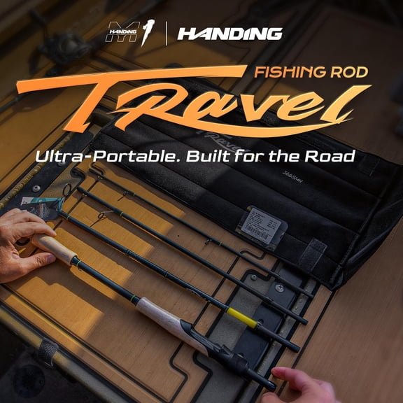 HANDING M1 Travel Fishing Rod 5/6 Piece Portable Spinning & Casting Rod with Medium/Medium Heavy Power Fast Action 30T 24T Carbon Fiber for Bass Walleye Pickerel Redfish Striped Bass