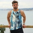 thumbnail image 6 of Logiee Cloud Sunshine Puppy Print Men's Workout Tank Top,Quick Dry Workout Tank Top,Gym Muscle Tee,Fitness Bodybuilding Sleeveless T Shirt-X-Large, 6 of 7