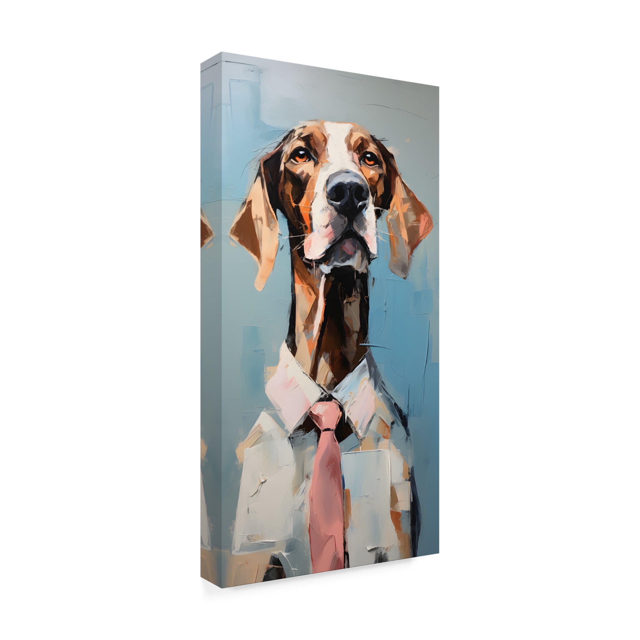 Canvas Wall Art - Sean Parnell 'Hound Shirt And Tie 1' Wall Art for Living Room, Bedroom, or Office Décor by Trademark Fine Art - 12 x 24 Inches