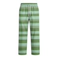 thumbnail image 6 of Mens Pants Wide Leg Horizontal Stripe Baggy Joggers Pockets | Relaxed Wide Leg, Soft Fabric, Striped Joggers for Men M, 6 of 8