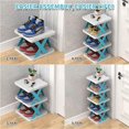 thumbnail image 4 of 5 Tier Narrow Shoe Racks, Space Saving Shoe Organizer, Multi-Purpose Vertical Shoe Storage for Entryway Bedroom Living Room Kitchen Bathroom, Easy Installation, Freely Combination, 4 of 5