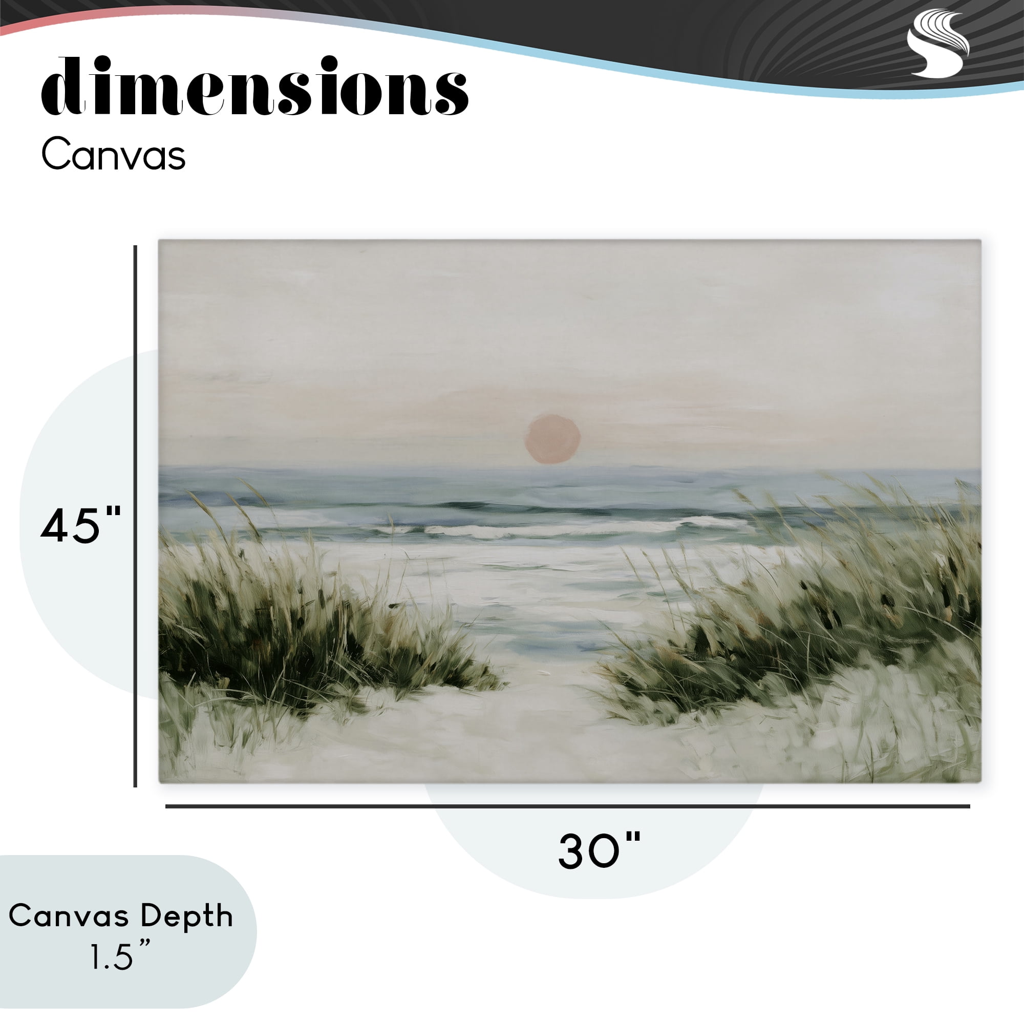 Stupell Industries Coastal Dunes with Wild Beach Grass Canvas Wall Art, design by Chromatic Storm Studio