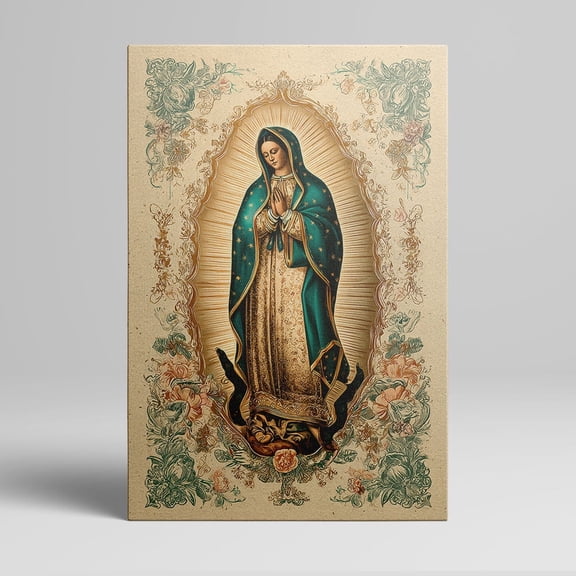 1pc Virgin of Guadalupe Framed Canvas Wall Art - Decor room hanging Wall Picture Decor for Home Gifts, living room, bathroom, bedroom, kitchen wall art decor canvas wall art