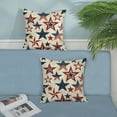 thumbnail image 3 of 4th of July Pillow Covers 18x18 Set of 2, Red Blue Stars and Stripes Decor Patriotic Throw Pillows Independence Day Memorial Day Pillowcase Outdoor Decorations Vintage Cushion Case for Couch, 3 of 6