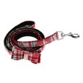 thumbnail image 4 of Correa ajustable del Arnés del perrito perfecl microfibra que camina cable de la correa Copos de nieve rojo, 4 of 8