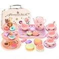 thumbnail image 1 of OUSITAID 36Pcs Toy Tea Set Funny Afternoon Tea Set Toy Interactive Pretend Play Tea Party Set Learning Role Play Funny Dessert Food Kid Playset Reusable Simulation Teacup Toy for Toddler, 1 of 11
