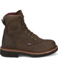 thumbnail image 3 of Justin Men's Rivot 8" Steel Toe Electrical Hazard Slip-Resisting Lace-Up Work Boots, Brown, Size 9 (EE) - OW441, 3 of 8