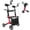 Red, variant on 2 in 1 Foldable Upright Rollator Walker with Seat & Backrest, Lightweight Adjustable Height Walking Walker, Heavy Duty 450lbs Capacity,Perfect for Elderly Parents Seniors