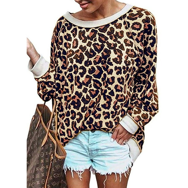 walmart leopard pullover