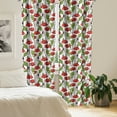 thumbnail image 3 of Ambesonne Floral 4-Panel Curtains, Close up View of Poppies, 56"x95", Vermilion Lime Green, 3 of 4