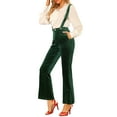 thumbnail image 4 of INSPIRE CHIC Women's High Waist Button Pants Polka Dots Overalls Jumpsuits XL Green, 4 of 6