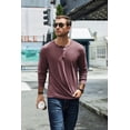 thumbnail image 2 of COOFANDY Men's Vintage Henley T-Shirt Casual Long Sleeve Fashion Henley Pullover Shirts Soft Stretch Lightweight Fall Tees, 2 of 6
