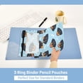 thumbnail image 5 of 2 Pack Flip Folders with Clear PVC Window Binder Pouches 3-Ring Binder Organizer for Office & Home Cartoon Dog Faces and Bones, 5 of 6