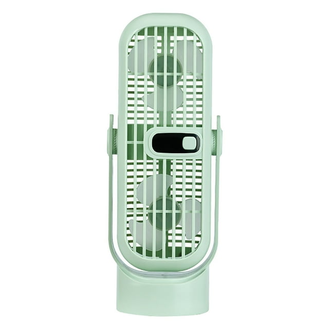 Rechargeable Desktop Tower Fan Portable Small Fan, 360 Degree Adjustable Strong Wind Quiet Circulating Fan, Compact Desk Cooling Fan for Student Dormitory Office Home Use