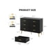thumbnail image 2 of Qinaqin 6 Cajón Blanco/Negro Dresser Para Bedroom Con Gold Handles. Moderno Wood Wide Drawers. Largo Chest De Drawers Living Room Hallway Entryway, 2 of 6