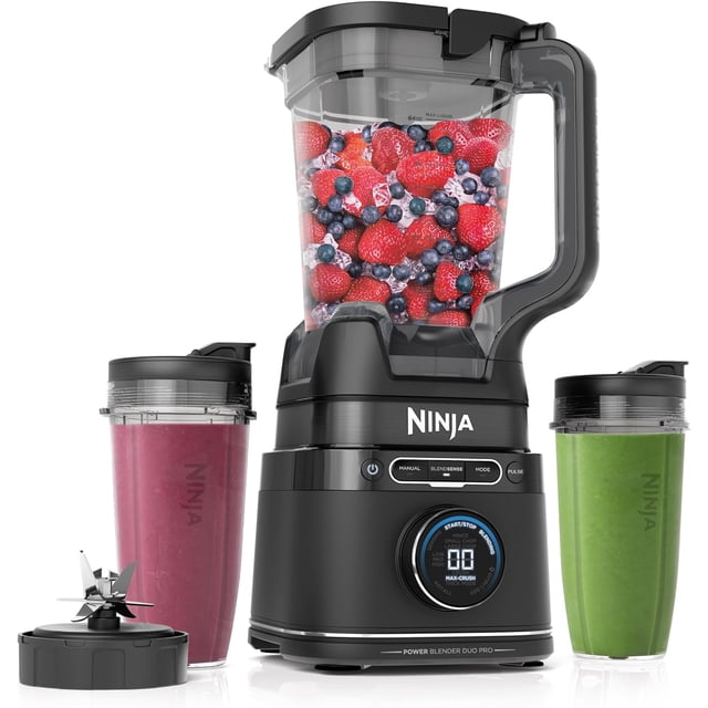 Ninja TB301 Detect Duo Power Blender Pro Single Serve, tecnología BlendSense, licuadora para batidos, batidos y más
